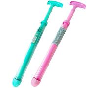 Pistola ad acqua, pistole d'acqua per bambini, 2 pezzi 16 pistola da fuoco strillatore con manico, giocattolo scricchiolante per irrigazione in plastica di gamma per piscina all'aperto di comb