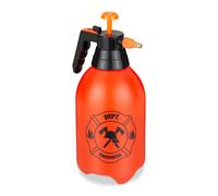 Relaxdays Spruzzatore a Pressione da 3 L Pistola ad Acqua da Pompieri, Bottiglia Serbatoio, Zaino Antincendio per Bambini, Giochi Estivi, Arancione