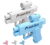 Pistola Ad Acqua Scherzosa Che Spara Allindietro Piccole Pistole Realistiche Per Scherzi Giocattolo Bidirezionale Creative Al Contrario Da Davanti E Dietro Regalo Divertente Feste(White+Blue)