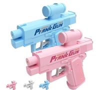 Pistola Ad Acqua Scherzosa Che Spara Allindietro Piccole Pistole Realistiche Per Scherzi Giocattolo Bidirezionale Creative Al Contrario Da Davanti E Dietro Regalo Divertente Feste(Pink+Blue)