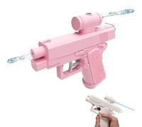 Pistola ad acqua scherzosa, doppi ugelli spray davanti e dietro, giocattolo da battaglia scherzoso per interni/esterni, regali di novità ideali per la famiglia di amici compagni di classe (Rosa)