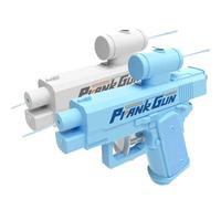 Pistola Ad Acqua Scherzosa, Pistola Ad Acqua Bidirezionale Compulsiva, Pistole Ad Acqua Invertite Che Spruzzano Da Davanti E Da Dietro (Blu+Grigio)