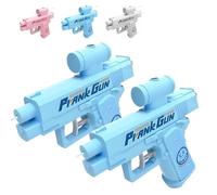 Pistola ad acqua scherzosa, pistola ad acqua inversa, pistole ad acqua bidirezionali compulsive, idee for scherzi divertenti, regali originali ideali for amici, compagni di classe e famiglie.(2 Blue)