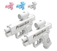 Pistola ad acqua scherzosa, pistola ad acqua inversa, pistole ad acqua bidirezionali compulsive, idee for scherzi divertenti, regali originali ideali for amici, compagni di classe e famiglie.(2 White)