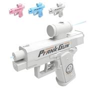 Pistola ad acqua scherzosa, pistola ad acqua inversa, pistole ad acqua bidirezionali compulsive, idee for scherzi divertenti, regali originali ideali for amici, compagni di classe e famiglie.(White)