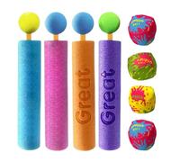 Pistola Ad Acqua,Spruzzatore Schiuma per Ragazzi | 4 Pezzi Interattivi con Palla per Bambini Attività all'Aperto Feste Piscina Battaglie Acquatiche Raduni Familiari