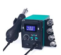 Pistola ad aria calda con ugelli Plug-Pull da 700 W, temperatura costante digitale, stazione di saldatura per rilavorazione, stazione di saldatura per riparazione di telefoni