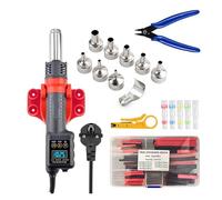 Pistola ad aria calda micro 750W 8208 Stazione di rilavorazione portatile con display LCD termica Asciugacapelli Temperatura regolabile Strumenti saldatura BGA(8208 Set 5)