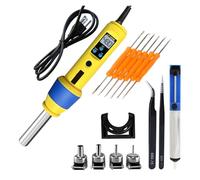 Pistola ad aria calda micro da 450 W, stazione di rilavorazione portatile con display LCD, pistola termica, asciugacapelli, temperatura regolabile, strumenti for saldatura IC SMD BGA(8508-Y SET 1)