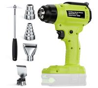 Pistola ad aria calda P108 a batteria per Ryobi 18 V One+ (senza batteria) pistola termica per saldatura, piegatura dei tubi, rimozione del colore, pistola termica con 4 ugelli.