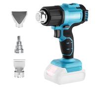Pistola ad Aria Calda senza fili, Asciugatore ad Aria Calda compatibile con Makita 18V Batteria, Ventilatore ad Aria Calda con 4 ugelli, Essiccatore ad aria calda elettrico per Sverniciatura