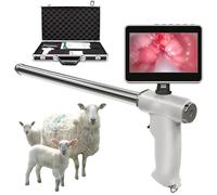 Pistola artificiale per inseminazione capre e pecore, fotocamera da 15 MP con schermo LED regolabile a 360°, strumento di allevamento veterinario, kit temperatura costante