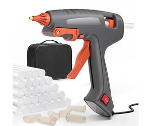 Pistola Colla a Caldo, Pistola caldo colla 200W Professionale, 60s Riscaldamento Rapido, On/Off, con 30pcs 11x150 mm Colla Stick e Borsetta, Adatta per DIY, Uso Domestico, regalo natale, albero natale