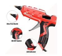 Pistola Colla a Caldo, Pistola for colla a caldo Kit pistola for colla a grandezza naturale resistente da 100 W con stick di colla da 20 pezzi, for progetti fai da te, arti e mestieri, sigillatura