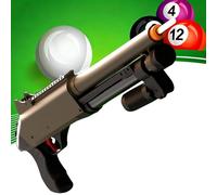 Pistola da biliardo con lanciatore automatico, robusta e durevole, colpi potenti, adatta per principianti e giocatori professionisti. Tre colori disponibili.(black,85 * 21cm)