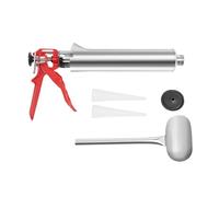 Pistola da cucito per cemento, in acciaio inox, per fughe, per piastrelle, pistola a spruzzo, per fughe, per sigillante, funzionamento a mano, stuccatura di piastrelle e pavimenti, ugelli sostituibili