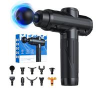 Pistola da massaggio, massaggiatore a percussione per alleviare il dolore, super silenzioso, portatile, per rilassamento del corpo elettrico con 12 attacchi a 30 velocità