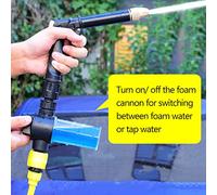 Pistola della rondella ad alta pressione con tubo d'acqua di rinculo tubo flessibile per risparmio portatile portatile portatile a portata di lavaggio regolabile a ventola con (10m tubo e con cannone