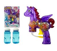 Pistola di bolle di sapone unicorno viola