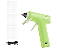 Pistola di colla termica senza fili batteria ricaricabile USB-C da 2000mAh riscaldamento rapido supporto anti-gocciolamento con 30 bastoncini per lavori artigianali fai-da-te e riparazioni domestiche