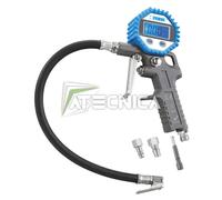 MANOMETRO PISTOLA GONFIAGGIO DIGITALE LCD MISURATORE PRESSIONE GOMME FERVI 0125
