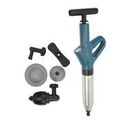 Pistola di scarico a pressione d'aria in acciaio inossidabile per WC e lavello della cucina - Sturatore manuale per tubi di aria compressa con indicatore del valore in tempo reale