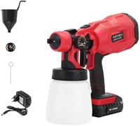 PISTOLA DI VERNICIATURA A BATTERIA 800ml SPRAYER CON BATTERÍA 20v 2Ah E CARIC...
