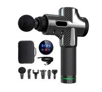 Pistola elettrica a percussione per massaggio muscolare profondo, per corpo, collo, schiena, gambe, strumento per fitness, 30 livelli (fibra)