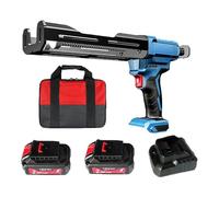 Pistola For Calafataggio Adesiva Elettrica A Doppia Cartuccia Da 12 V, Applicatore Epossidico Automatico Bicomponente Senza Fili Con Batterie Agli Ioni Di Litio, 5 Velocità Regolabili(Twobatteries)