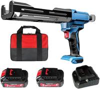 Pistola For Calafataggio Elettrica A Doppia Cartuccia, Pistola For Calafataggio Senza Fili Antigoccia Con Batterie Agli Ioni Di Litio, 5 Velocità Regolabili, For Riempimento E Sigillatura