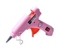 Pistola For Colla A Caldo Da 20 W Stick Di 7 Mm Mini Strumento Riparazione Della Temperatura Del Calore Elettrico Fai Te Termo Industriale Riscaldamento Rapido(Pink)