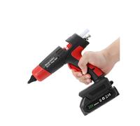 Pistola for colla a caldo elettrica senza fili da 100 W, pistola ad aria calda for saldatura di plastica con stick 11 mm for batteria al litio 21 V for fai te, regali Natale, artigianato(1 Battery)