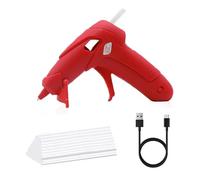 Pistola For Colla A Caldo Senza Fili Da 3.7V 20 Pezzi 7x100mm Stick Di USB Ricaricabile For Strumento Riparazione Regalo Fai Te For La Casa Riscaldamento Rapido(Red with 20 sticks)