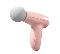 Pistola for massaggi in plastica con 3 velocità, mini pistola for massaggi ricaricabile, massaggiatore muscolare portatile, for uso domestico e in ufficio(Pale red)