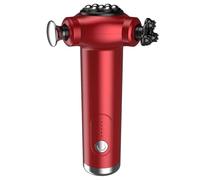 Pistola for massaggi in plastica con 5 velocità, massaggiatore portatile ricaricabile, silenzioso e potente, a percussione, for alleviare il dolore.(Rot)