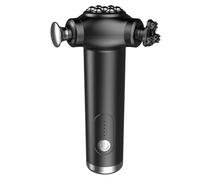 Pistola for massaggi in plastica con 5 velocità, massaggiatore portatile ricaricabile, silenzioso e potente, a percussione, for alleviare il dolore.(Svart)