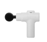 Pistola for massaggi in plastica con 6 velocità e 4 testine massaggianti, massaggiatore a percussione portatile, massaggiatori portatili ricaricabili(Wit)