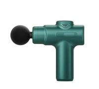 Pistola for massaggi in plastica con 6 velocità e 4 testine massaggianti, massaggiatore a percussione portatile, massaggiatori portatili ricaricabili(Groen)