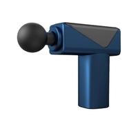 Pistola for massaggi in plastica con 6 velocità e 4 testine massaggianti, mini pistola for massaggi portatile for alleviare il dolore, uso domestico e in ufficio.(Blauw)