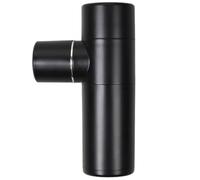 Pistola for massaggio in plastica con 4 velocità e 4 testine massaggianti, massaggiatore a percussione portatile for tutto il corpo, massaggiatori portatili(Svart)