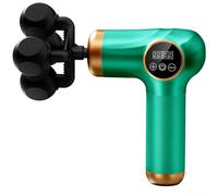 Pistola for massaggio in plastica con 99 velocità e 2 testine massaggianti, massaggiatore muscolare portatile silenzioso e potente for alleviare il dolore.(Groen)