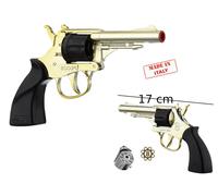 Pistola Giocattolo in Metallo 8 Colpi Caricatore Rotativo Polizia Esercito