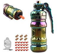 Pistola Giocattolo, Pistola Antistress in Metallo per Adulti Con 20 Proiettili Morbidi Mini Pistole a Proiettile Morbido Giocattolo Modi Di Gioco Multipli, Per Ridurre Lo Stress E L'ansia (Chameleon)