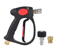 Pistola girevole di ricambio per idropulitrice corta con ingresso M22 da 14 mm e manico dell'acqua con connettore rapido da 1/4" fino a 4500 PSI e M22-15 mm e spina maschio da 3/8", pistola a spruzzo