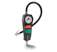 Stanley Manometro pneumatico per pneumatici con tubo da 40 cm per compressore d'aria, pistola di gonfiaggio analogica per pneumatici, strumento universale preciso per garage per auto bici furgoni, 10