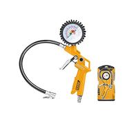 Manometro Pressione Gomme Auto Pistola Gonfiaggio Pneumatici per Auto Moto INGCO