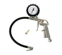 PISTOLA GONFIAGGIO PNEUMATICI GONFIA GOMME AUTO MANOMETRO ANTIURTO GOMMA 15 BAR