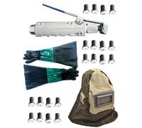 Pistola Grilletto Sabbiatura per Sabbiatrice Mobile+20 Ugelli+2 Guanti+1