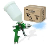 PISTOLA SPRUZZO VERNICE HVLP AEROGRAFIA ALLUMINIO SERBATOIO 600ML CARROZZERIA