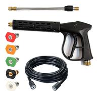 Pistola Idropulitrice,Lancia Idropulitrice,Lancia Per Idropulitrice,4000 PSI Idropulitrice Deluxe,con Prolunga Bacchetta,5 Punte Ugello con Connettore,tubo da 8 metri,per Lavaggio Auto